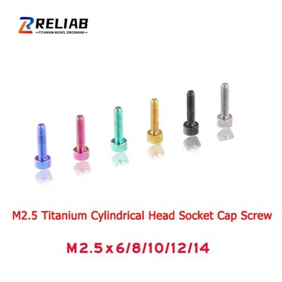 Винт с цилиндрической головкой и головкой под торцевой ключ из титанового сплава M2.5